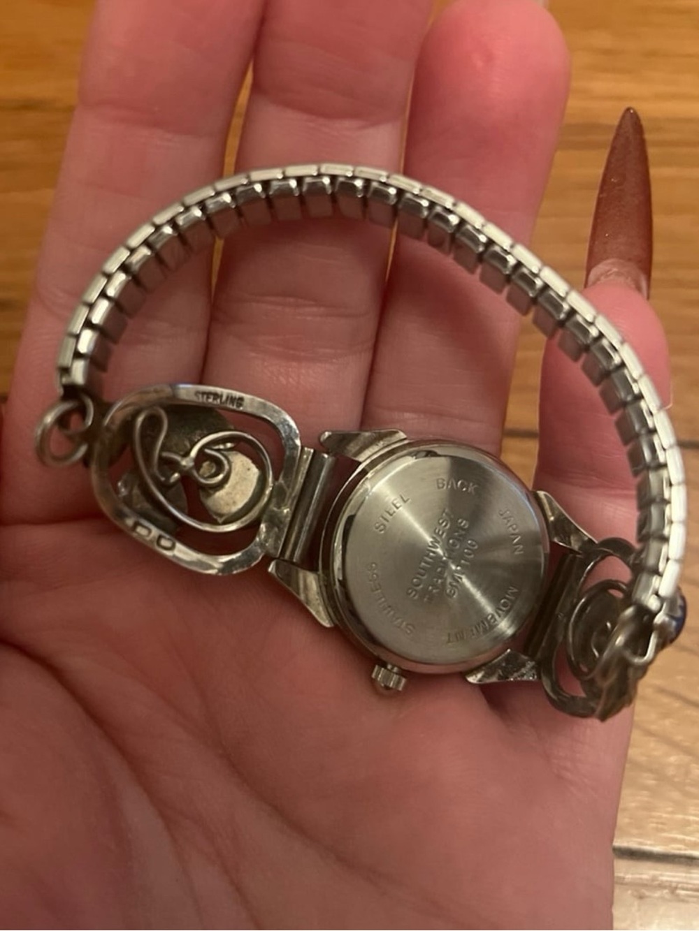 Navajo Sterling Silver Watch - Picture 4 of 7